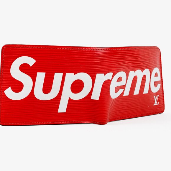 Louis Vuitton X Supreme Slender Red Epi Leather Billfold Wallet - Picture 6 of 9